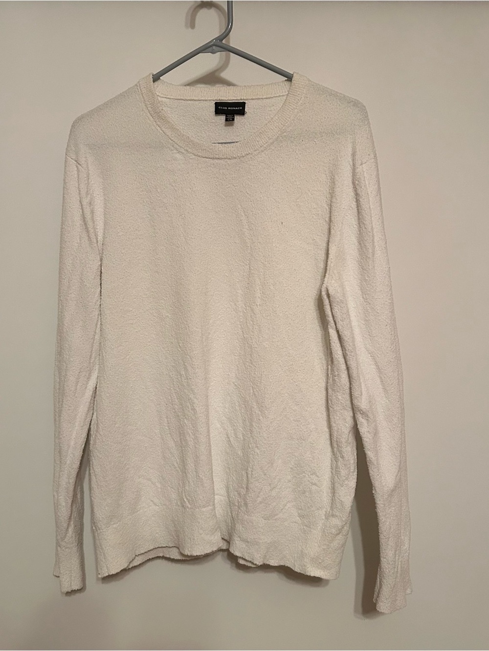 Club Monaco Cream Crewneck Sweater